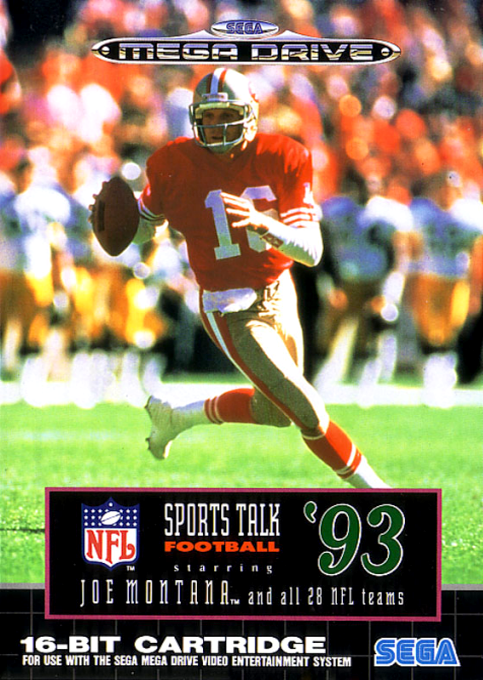 NFL Sports Talk Football '93 Starring Joe Montana box art