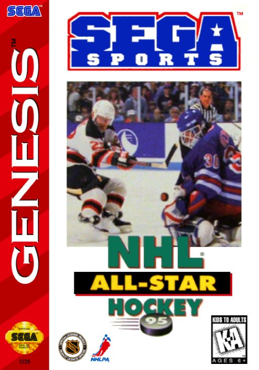 NHL All-Star Hockey 95 box art