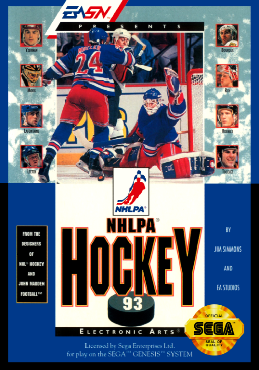 NHLPA Hockey 93 box art