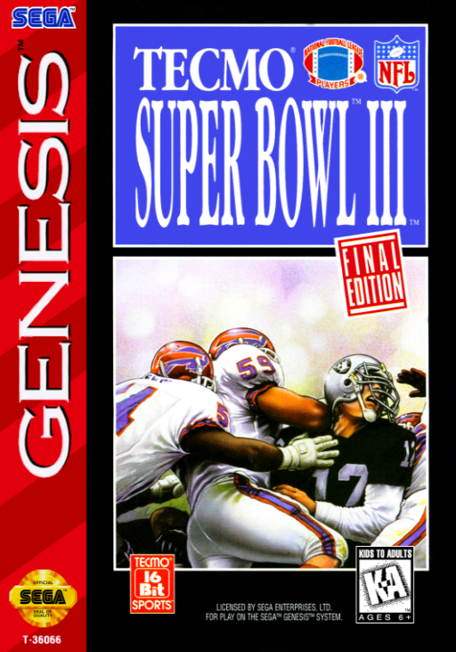 Tecmo Super Bowl III - Final Edition box art