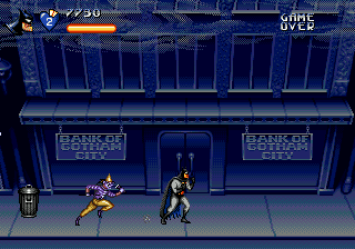 The Adventures of Batman & Robin sur Sega Mega Drive (1995) Capture d'écran de The Adventures of Batman & Robin sur Sega Mega Drive, run and gun de Clockwork Tortoise sorti en 1995