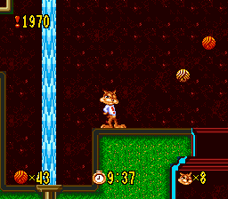 Gameplay of Bubsy in - Claws Encounters of the Furred Kind