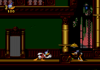 Gameplay of Donald in Maui Mallard