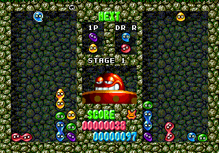 Gameplay of Dr. Robotnik's Mean Bean Machine