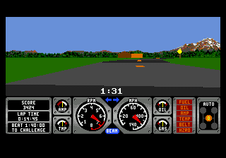 Gameplay of Hard Drivin'