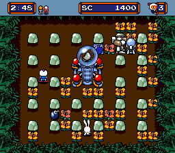 Gameplay of Mega Bomberman