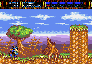 Gameplay of Rocket Knight Adventures