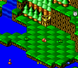 Gameplay of Snake Rattle n Roll
