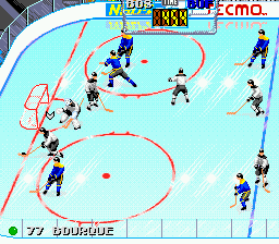 Gameplay of Tecmo Super Hockey
