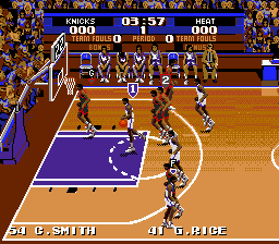 Gameplay of Tecmo Super NBA Basketball