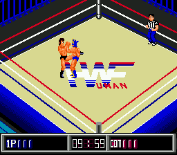 Gameplay of Thunder Pro Wrestling Retsuden