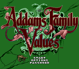 Title screen of Addams Family Values