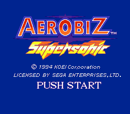Title screen of Aerobiz Supersonic