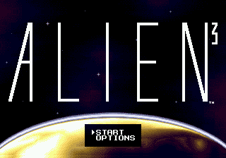 Title screen of Alien 3