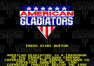 Title screen of American Gladiators