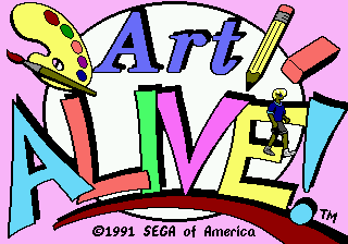 Title screen of Art Alive