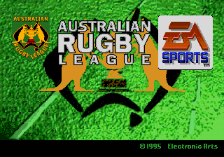 Title screen of Australian Rugby League