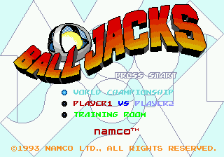 Title screen of Ball Jacks