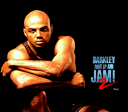 Title screen of Barkley Shut Up and Jam 2