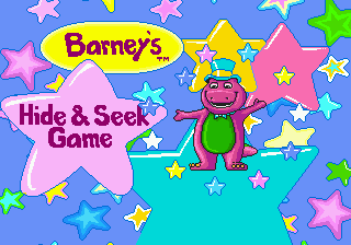 Title screen of Barney's Hide & Seek Game