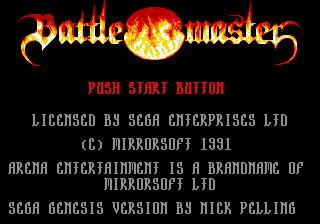 Title screen of Battlemaster