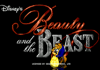 Title screen of Beauty and the Beast - Belle's Quest