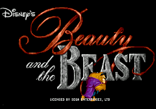 Title screen of Beauty and the Beast - Roar of the Beast