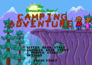 Title screen of The Berenstain Bears' Camping Adventure