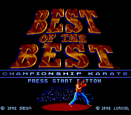 Title screen of Best of the Best - Championship Karate