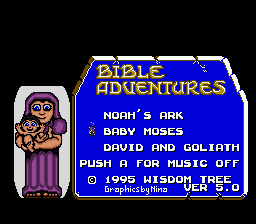Title screen of Bible Adventures