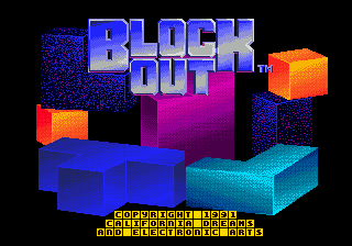 Title screen of Blockout