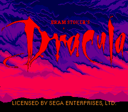 Title screen of Bram Stoker's Dracula