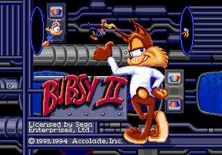 Title screen of Bubsy II