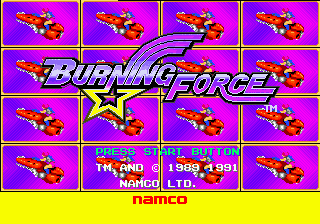 Title screen of Burning Force