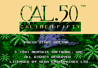 Title screen of Caliber.50