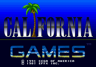 Title screen of California Games