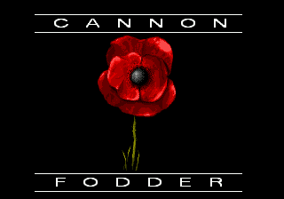 Title screen of Cannon Fodder