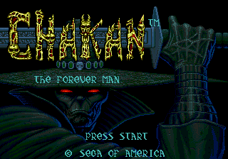 Title screen of Chakan