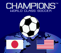 Title screen of Champions World Class Soccer