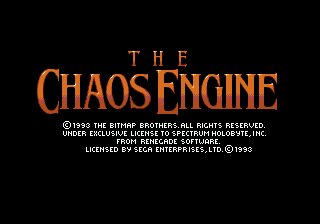 Title screen of The Chaos Engine