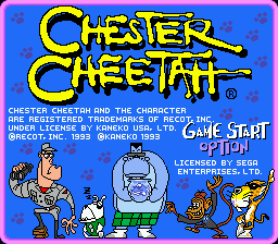 Title screen of Chester Cheetah - Too Cool to Fool
