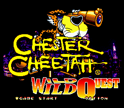 Title screen of Chester Cheetah - Wild Wild Quest