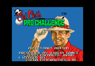 Title screen of Chi Chi's Pro Challenge Golf