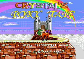 Title screen of Crystal's Pony Tale