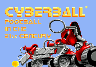 Title screen of Cyberball