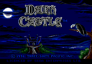 Title screen of Dark Castle