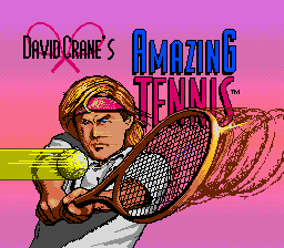 Title screen of David Crane's Amazing Tennis