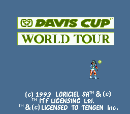 Title screen of Davis Cup Tennis