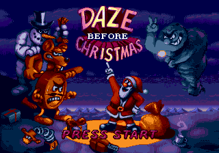 Title screen of Daze Before Christmas