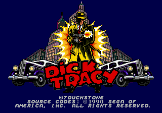 Title screen of Dick Tracy